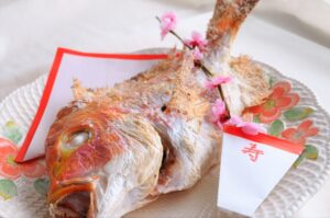 岡崎市　初節句　男の子　こどもの日　端午の節句　お祝い　家族で食事　お祝いコース　食事　和食　お節句　個室　料理　会席　お祝いプラン　鯛の塩焼き　鯛の塩釜焼き