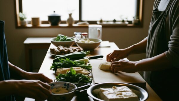 1歳のお誕生日に。一升餅の後は釜飯と手づくり豆腐でほっこりお祝い