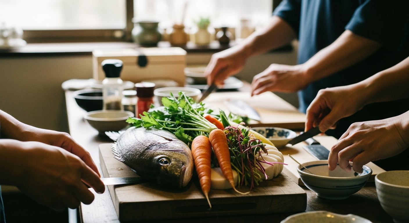 パパとママもゆっくり食事を。お食い初めは個室完備の魚信本店へ | 季節の魚と釜飯　魚信