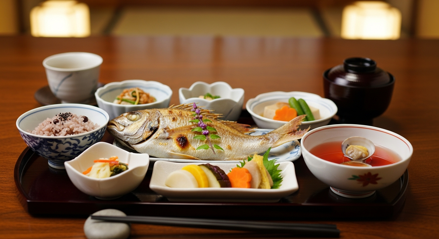 岡崎でお食い初め。一生食べ物に困らないよう願いを込めた手作り御膳