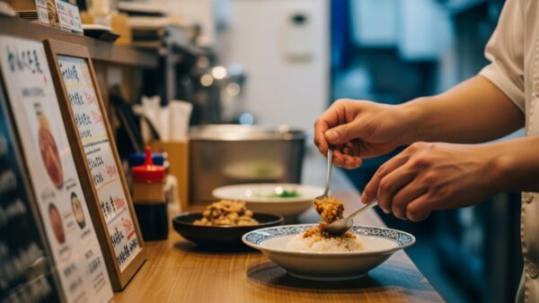 岡崎の肉釜飯の前と後。お肉の旨味がご飯に染み込む奇跡の20分に密着