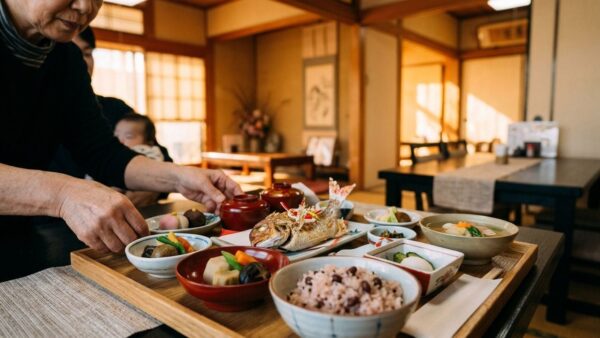 豊田市からお食い初めでご来店。女将のサポートで初めての儀式がスムーズに進む朝に密着
