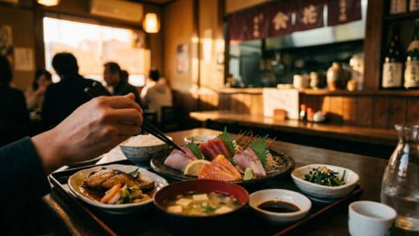 岡崎の法事の後、お寺から直接向かっても駐車スペースに余裕がある和食店はどこ？