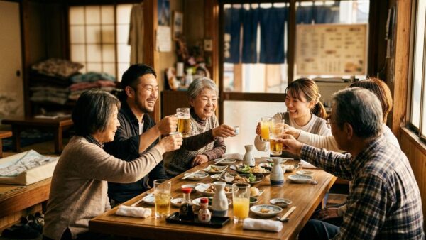 岡崎のお祝い個室。赤ちゃんのおむつ替えも気にせずご家族がくつろぐ1日に密着