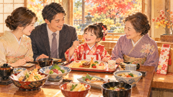 岡崎市の七五三の食事会｜個室・料理・家族の費用例｜魚信